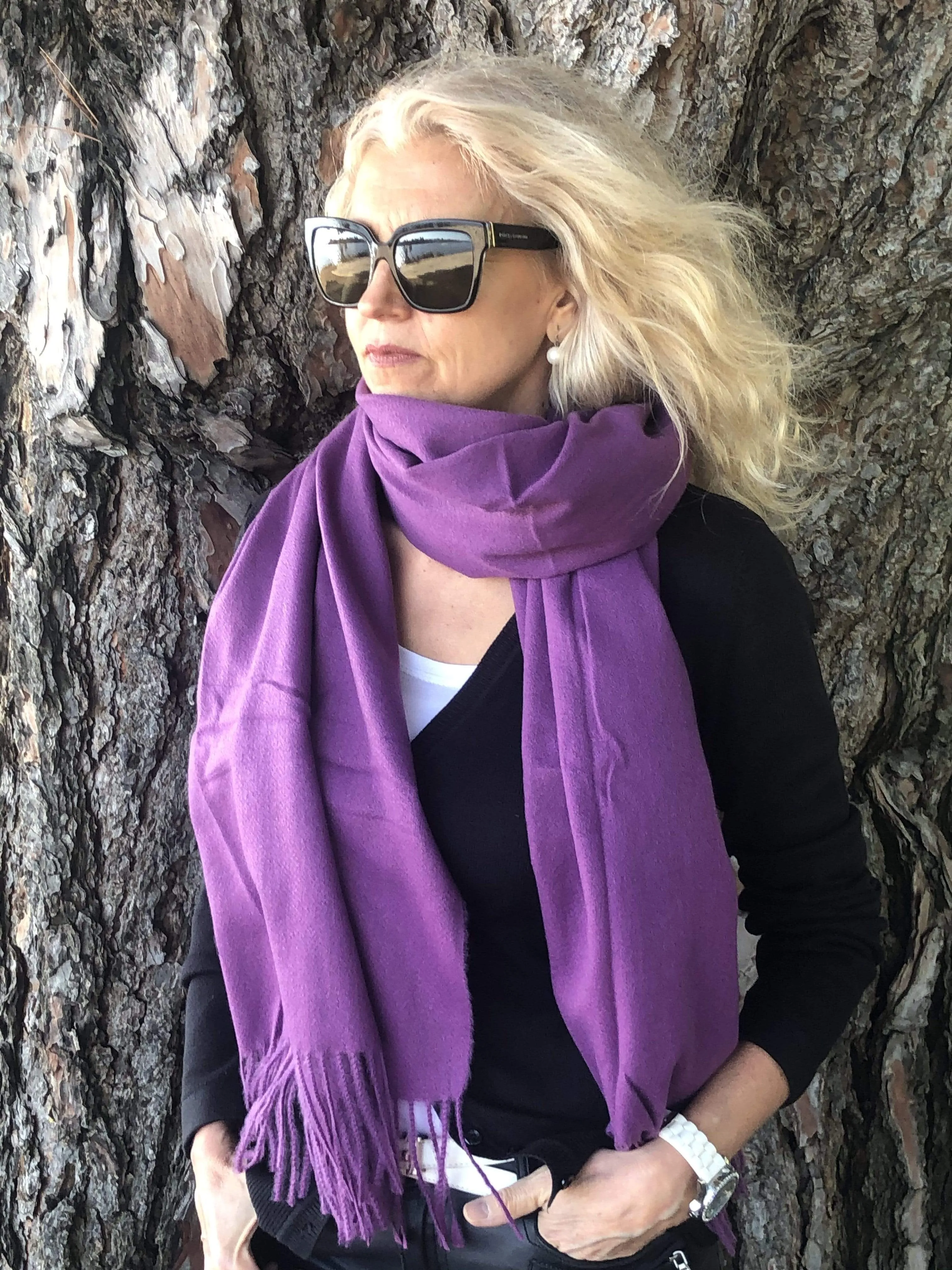 ⭐️ Purple Pashmina Shawl - Plain Classic