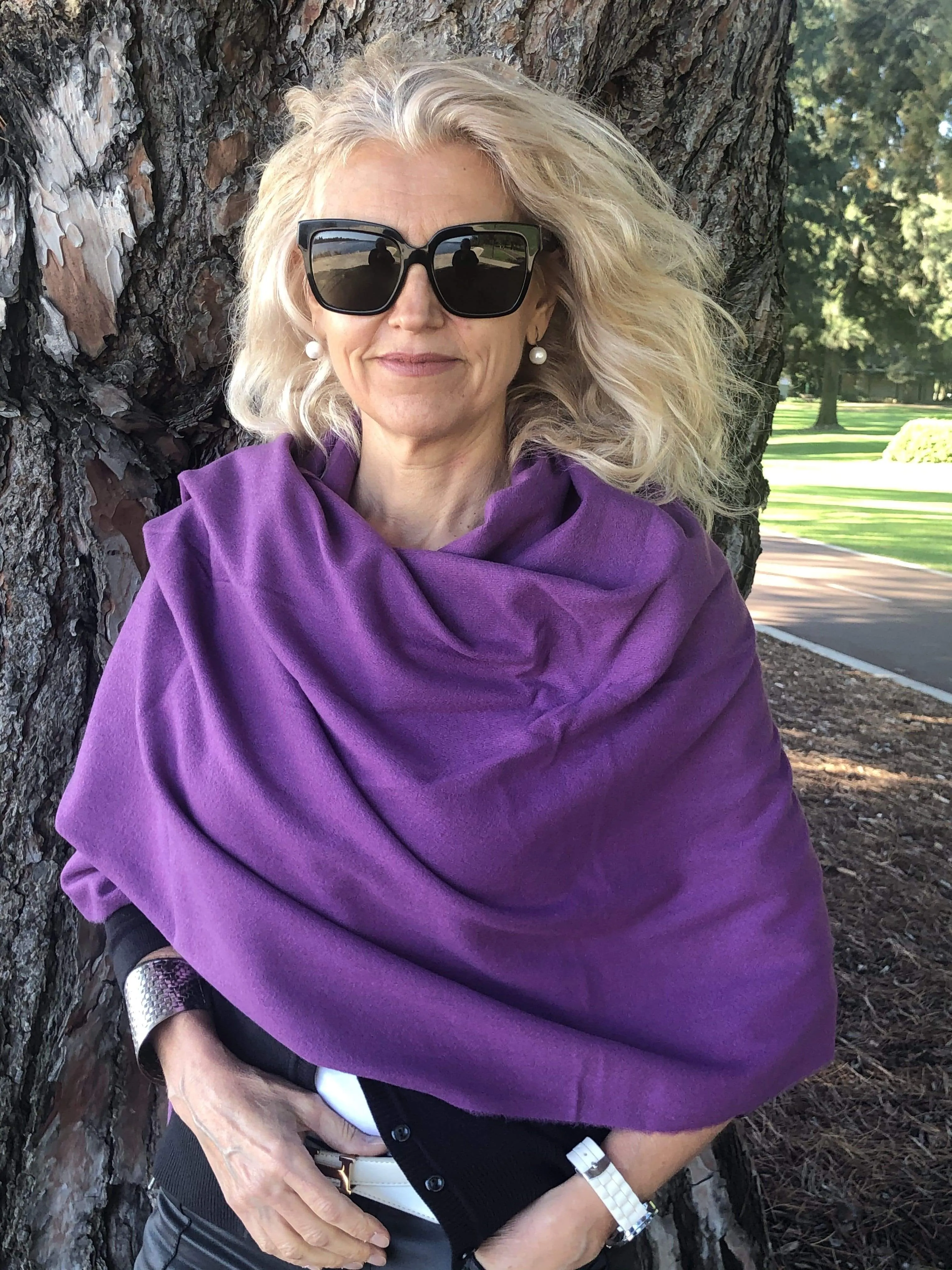 ⭐️ Purple Pashmina Shawl - Plain Classic