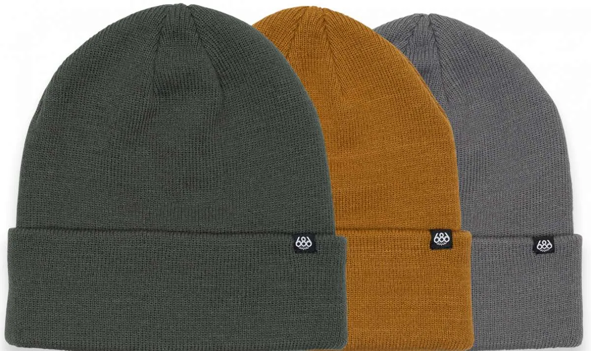 686 Standard Roll Up Beanie 3-Pack 2024