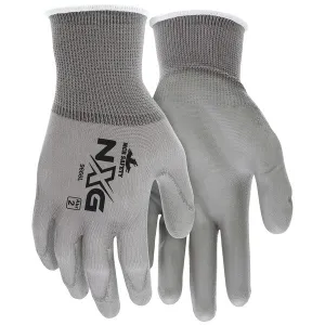 9666XXL MCR Safety Memphis Gloves, 2X-Large, Nylon, Gray, Knit Wrist Cuff