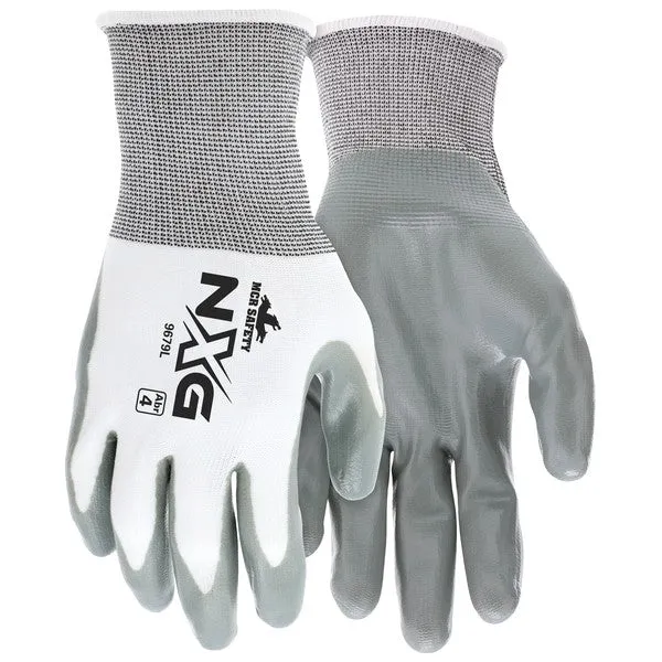 9679L MCR Safety Memphis Gloves, Large, Nylon, Gray, Knit Wrist Cuff