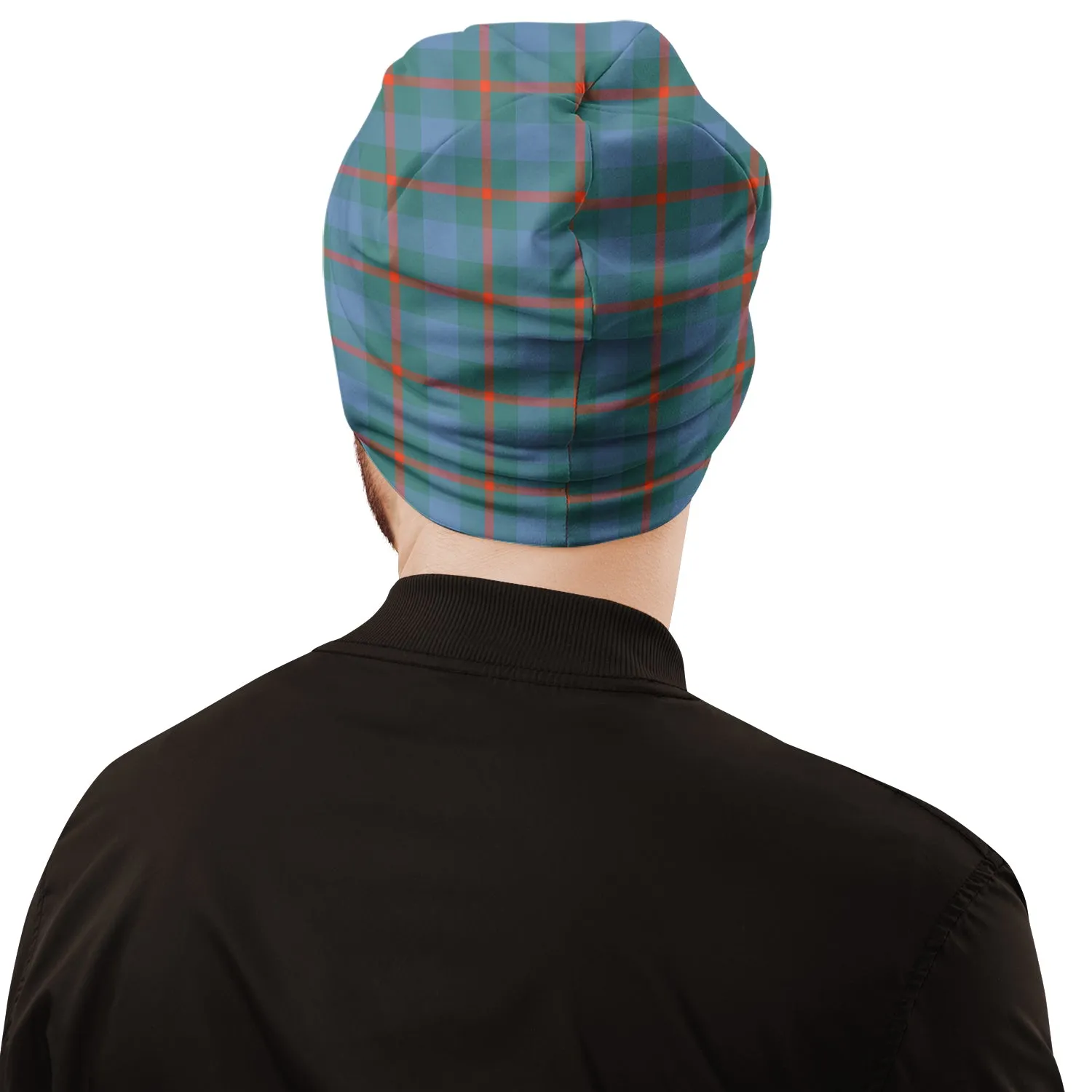 Agnew Ancient Tartan Beanies Hat with Family Crest