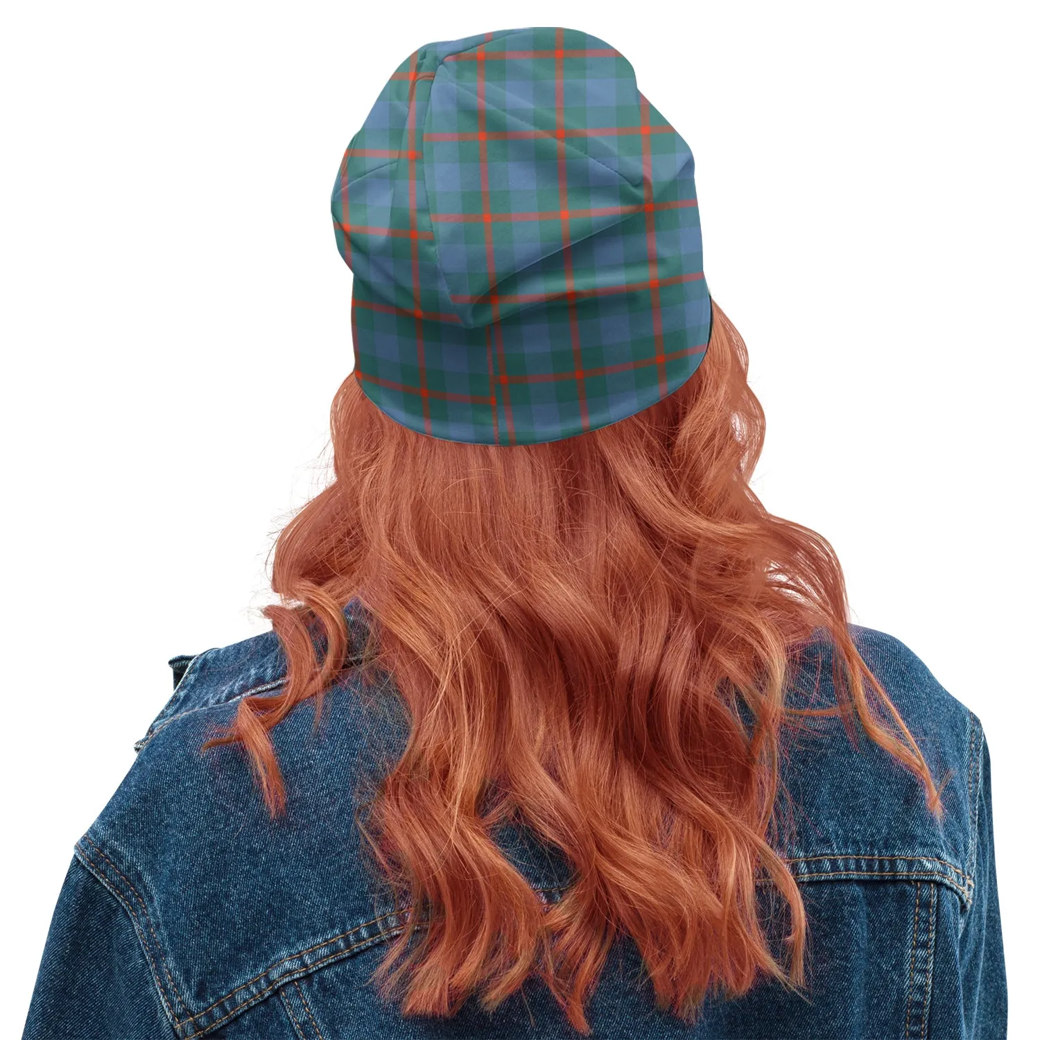 Agnew Ancient Tartan Beanies Hat with Family Crest