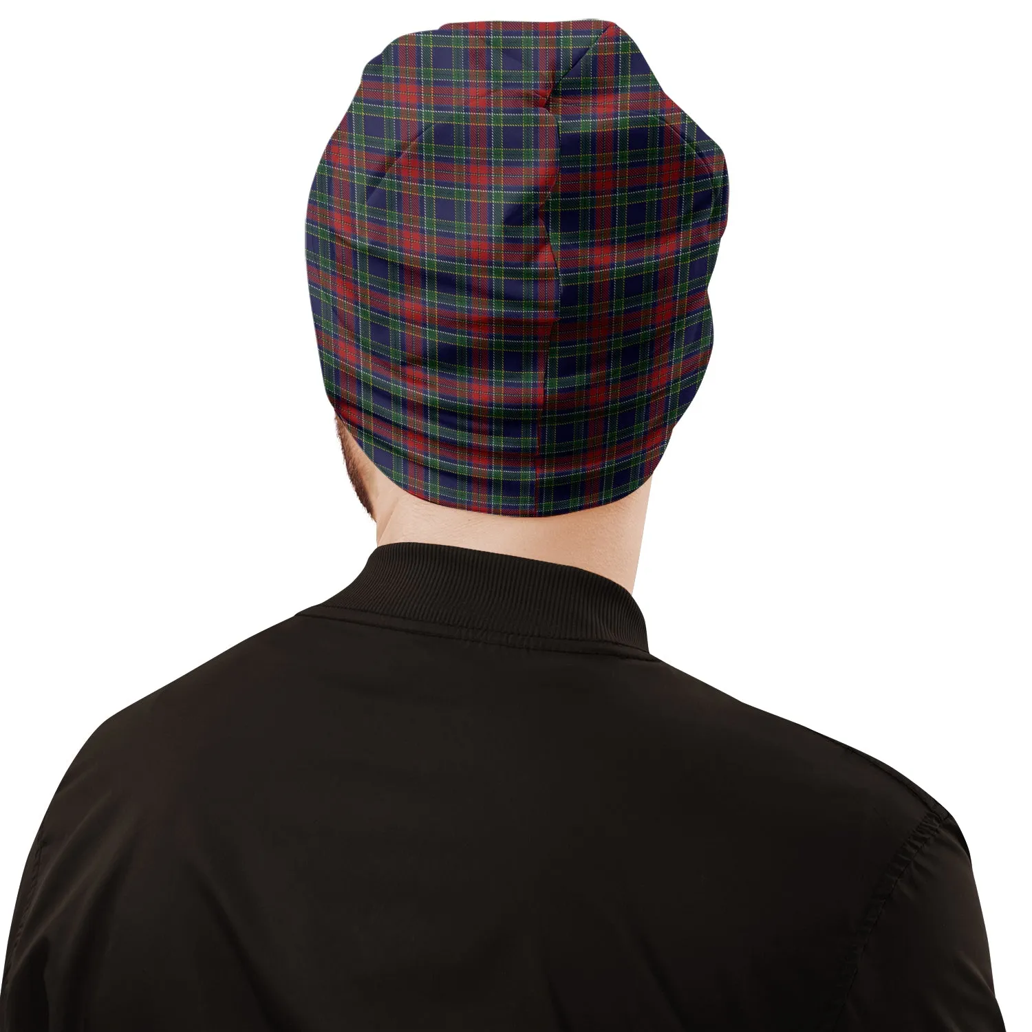 Allison Red Tartan Beanies Hat with Family Crest