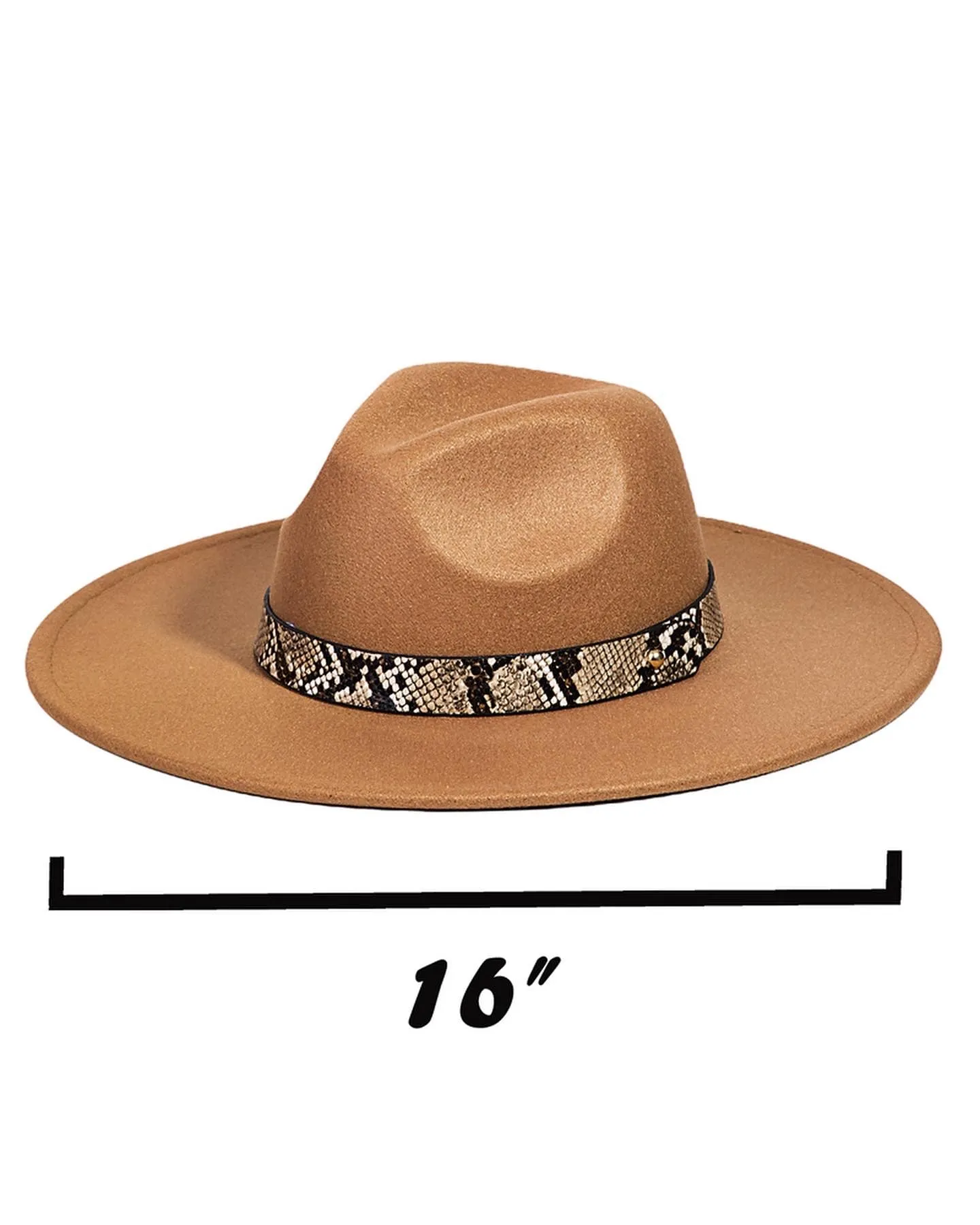 Animal Print Belt Fedora Hat