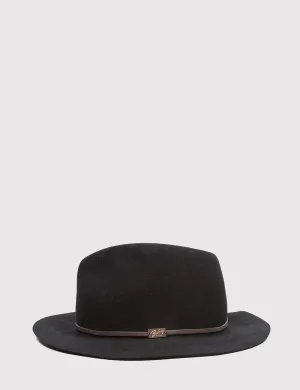 Bailey Jackman Unstructured Fedora Hat - Black