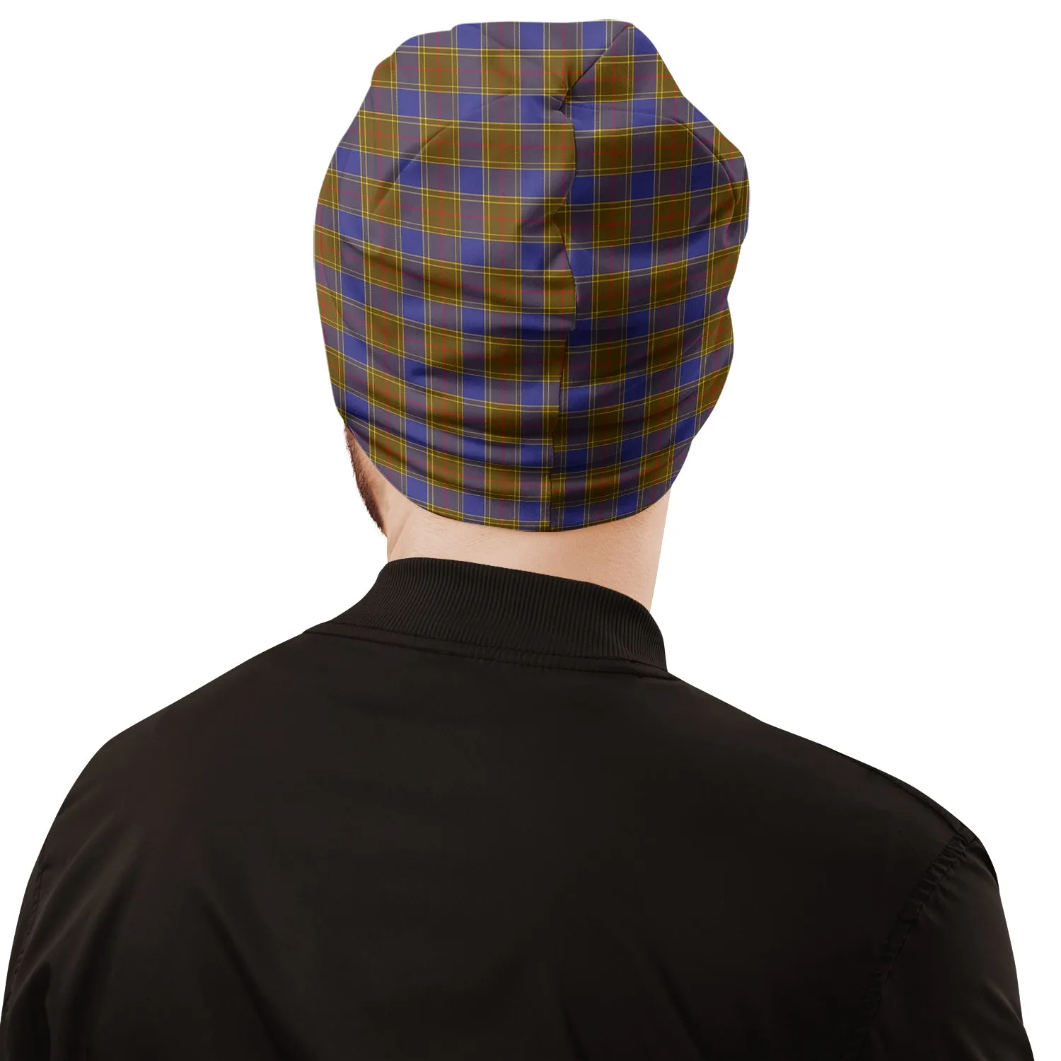 Balfour Tartan Beanies Hat with Family Crest