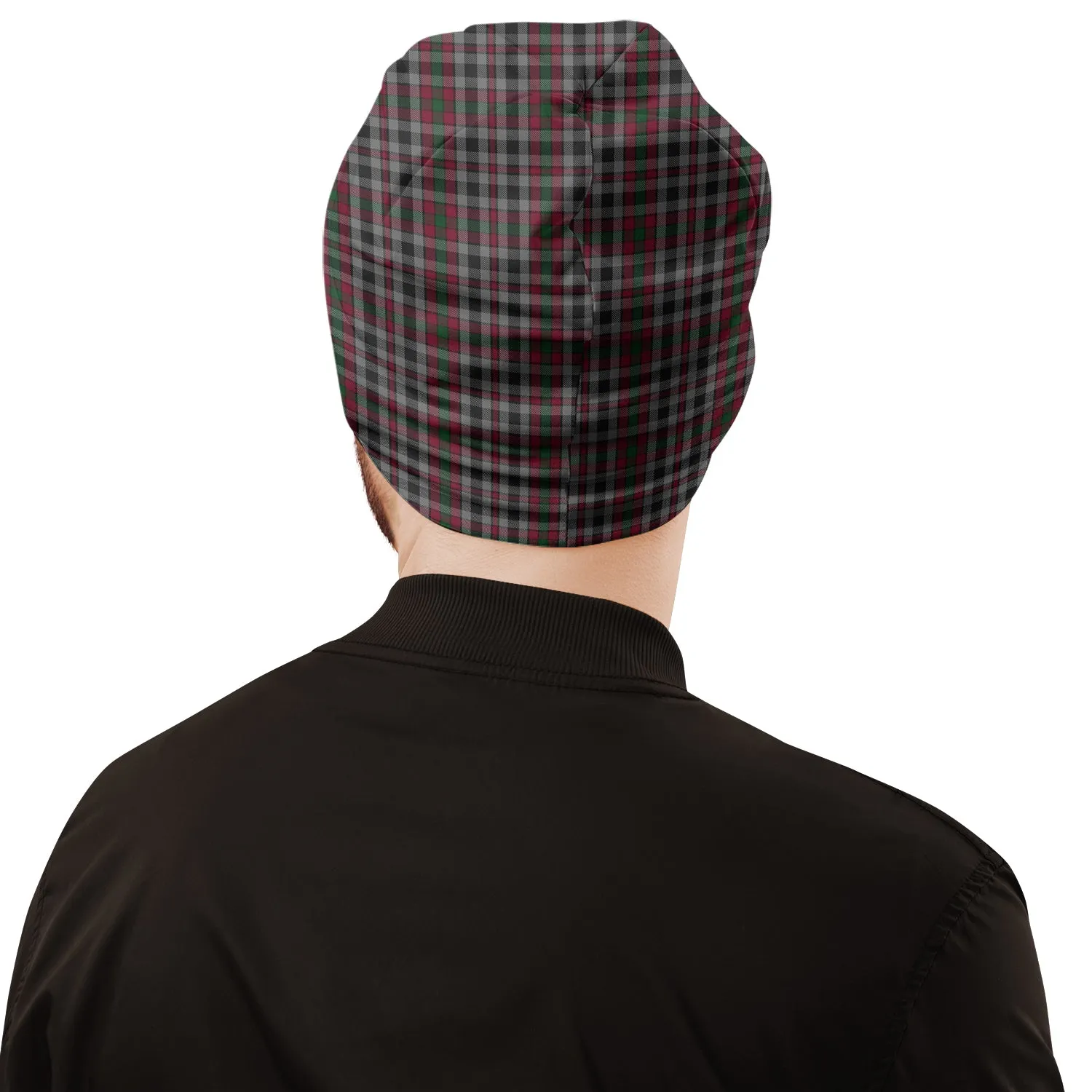 Borthwick Tartan Beanies Hat with Family Crest