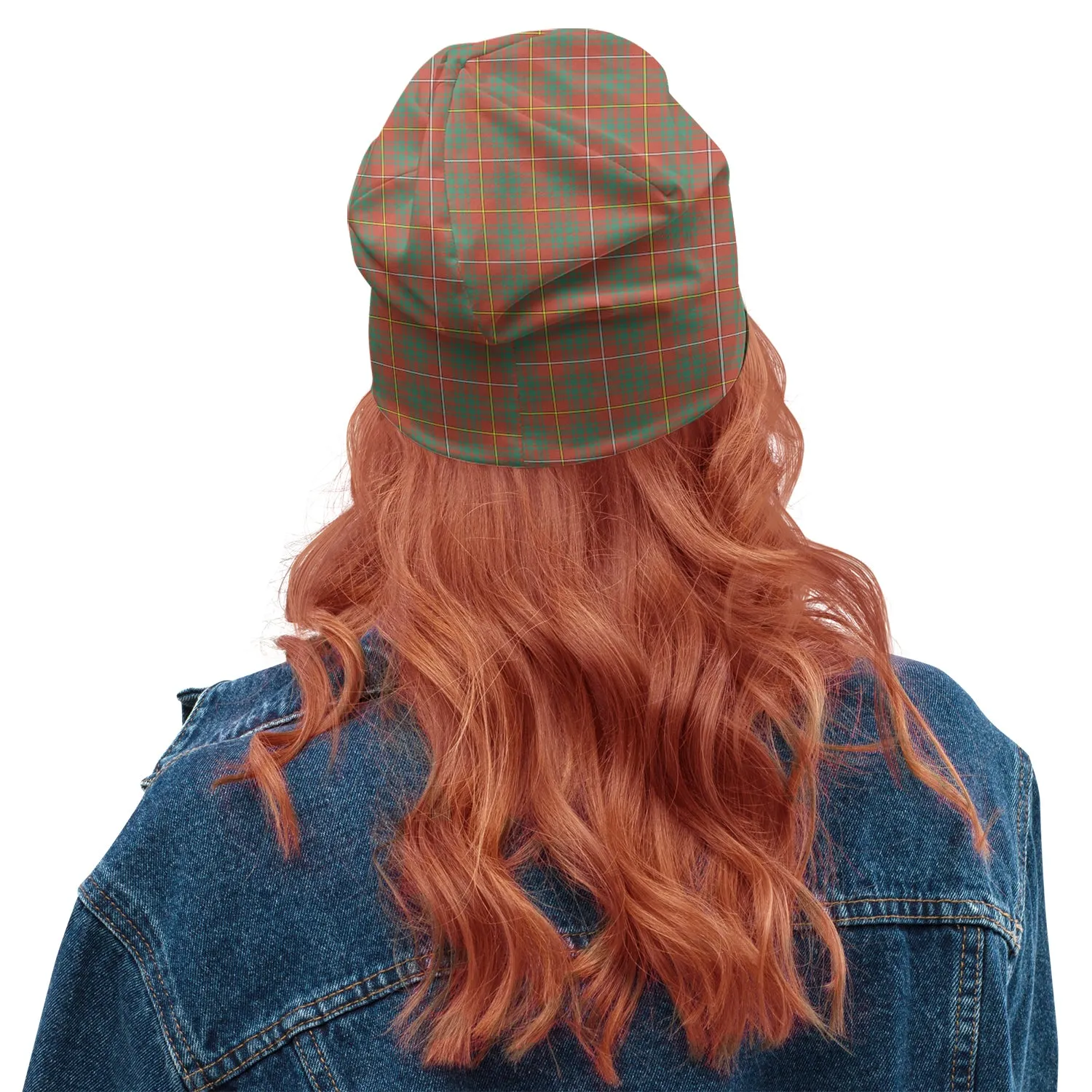 Bruce Ancient Tartan Beanies Hat with Family Crest