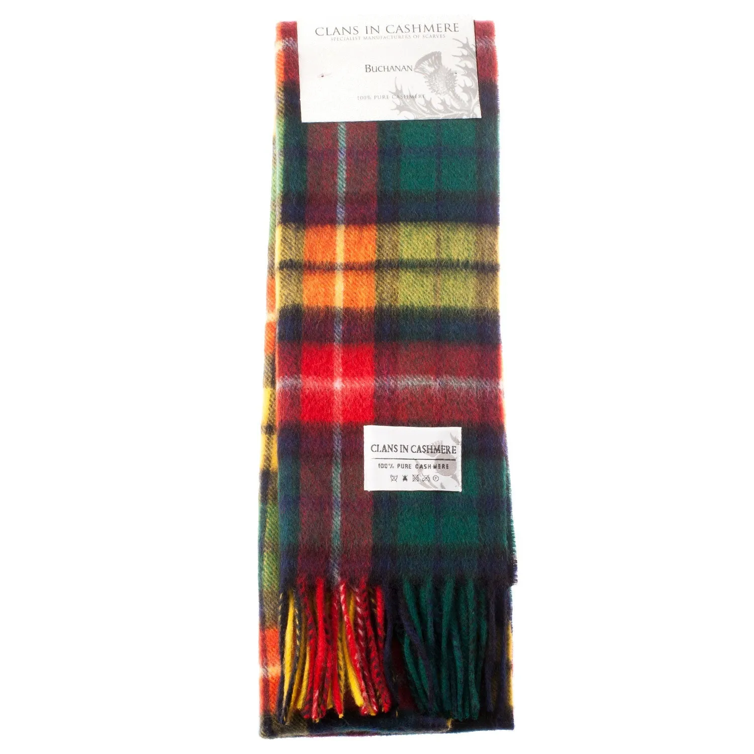 Cashmere Scottish Tartan Clan Scarf  Buchanan Modern