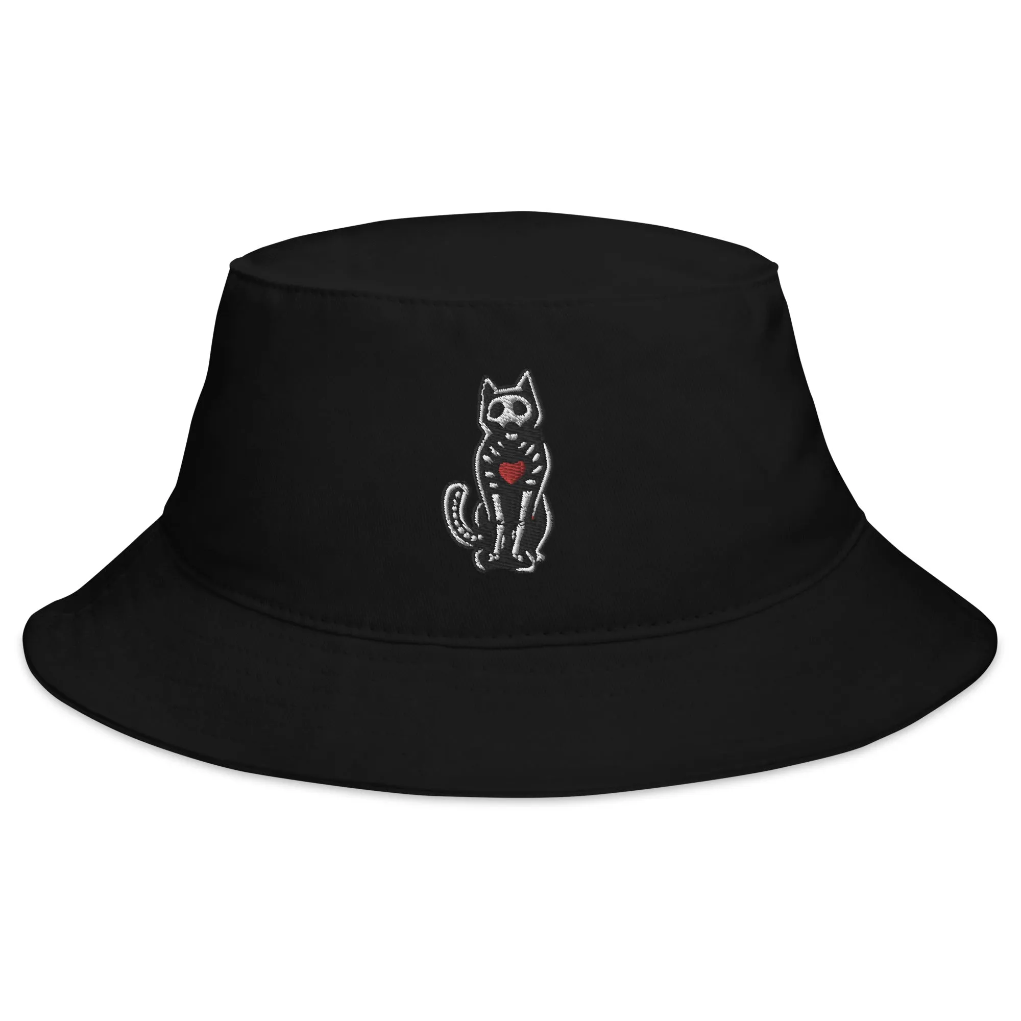 Cat Skeleton Bucket Hat