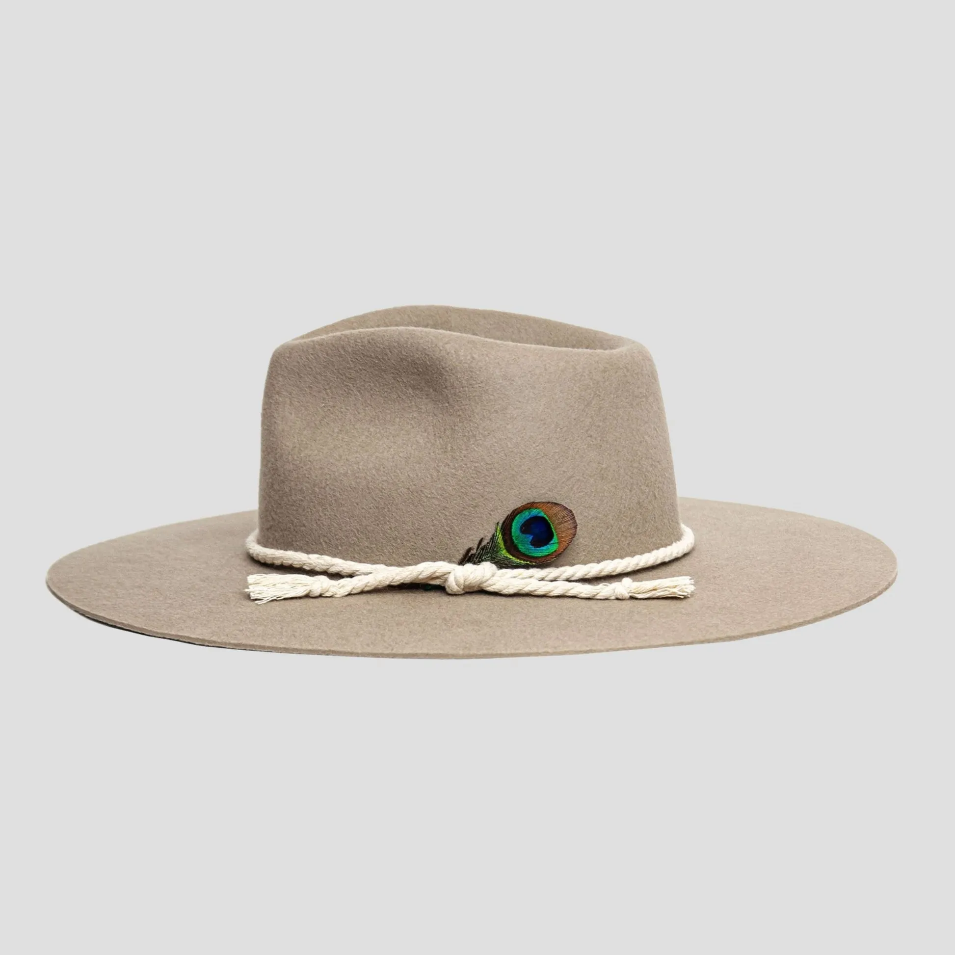 Classic Men's Felt Fedora Hat-Walnut