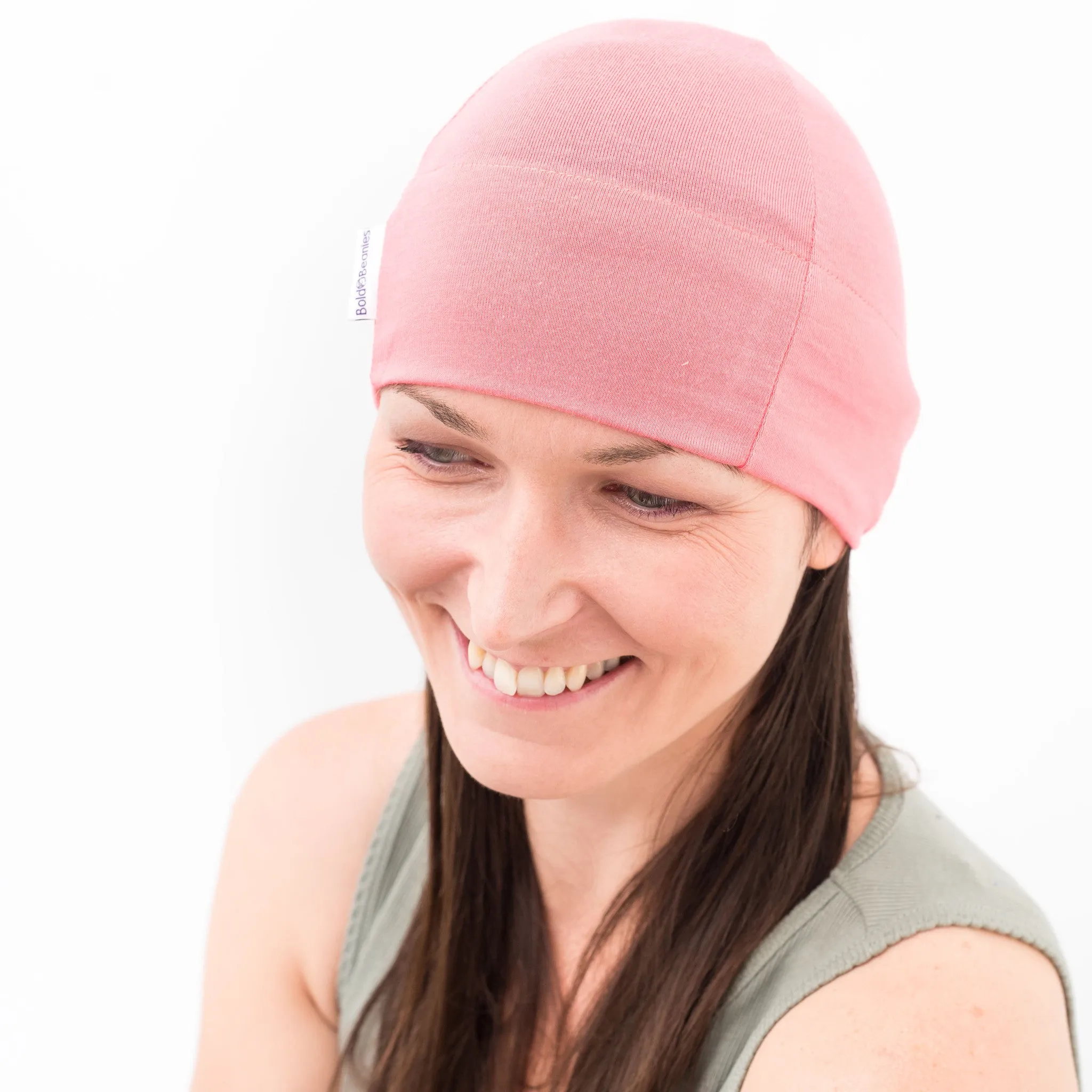 Coral Pink Plain Bold Beanies Hat