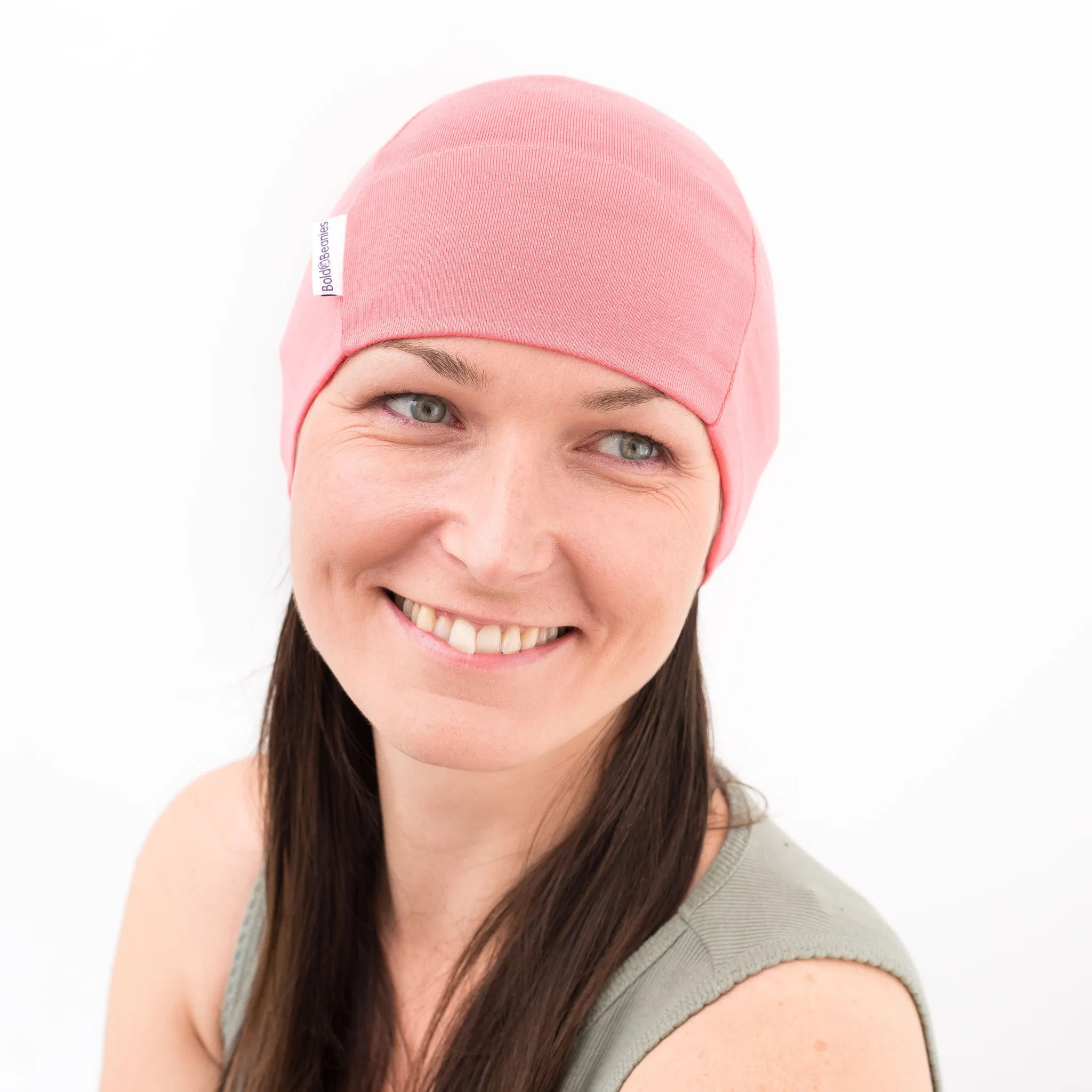 Coral Pink Plain Bold Beanies Hat