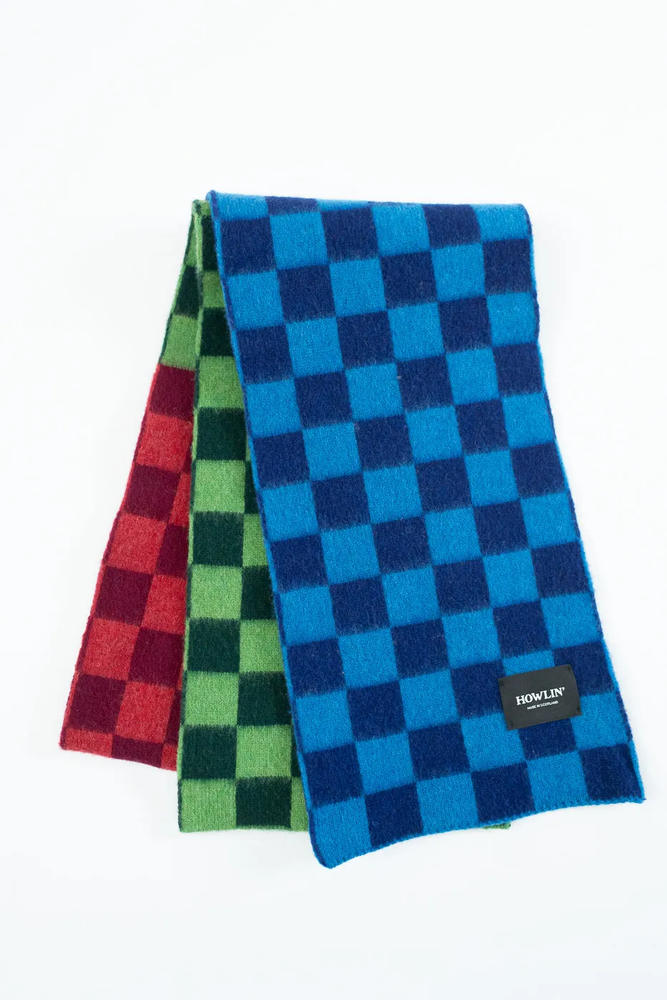 Cosmic Checkerboard Scarf - Forest