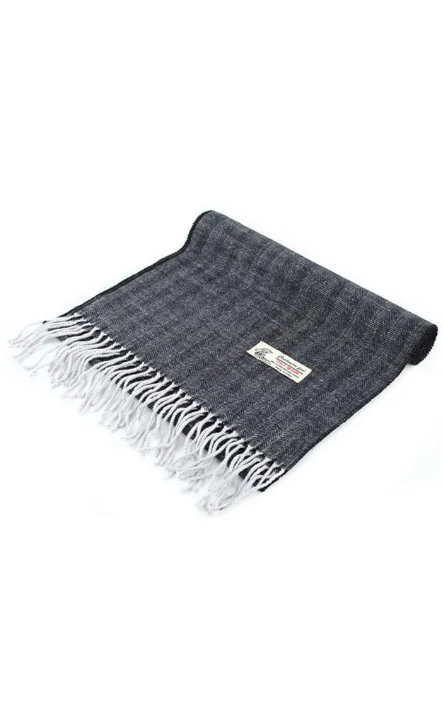 DBS04-8 Grey Herringbone Cashmere Feel Scarves 12pcs Pack