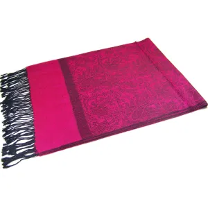 Deep Rose Paisley Pashmina Scarves