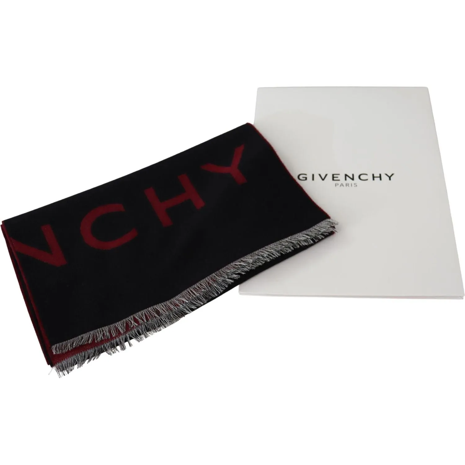 Givenchy Elegant Unisex Wool Silk Blend Scarf