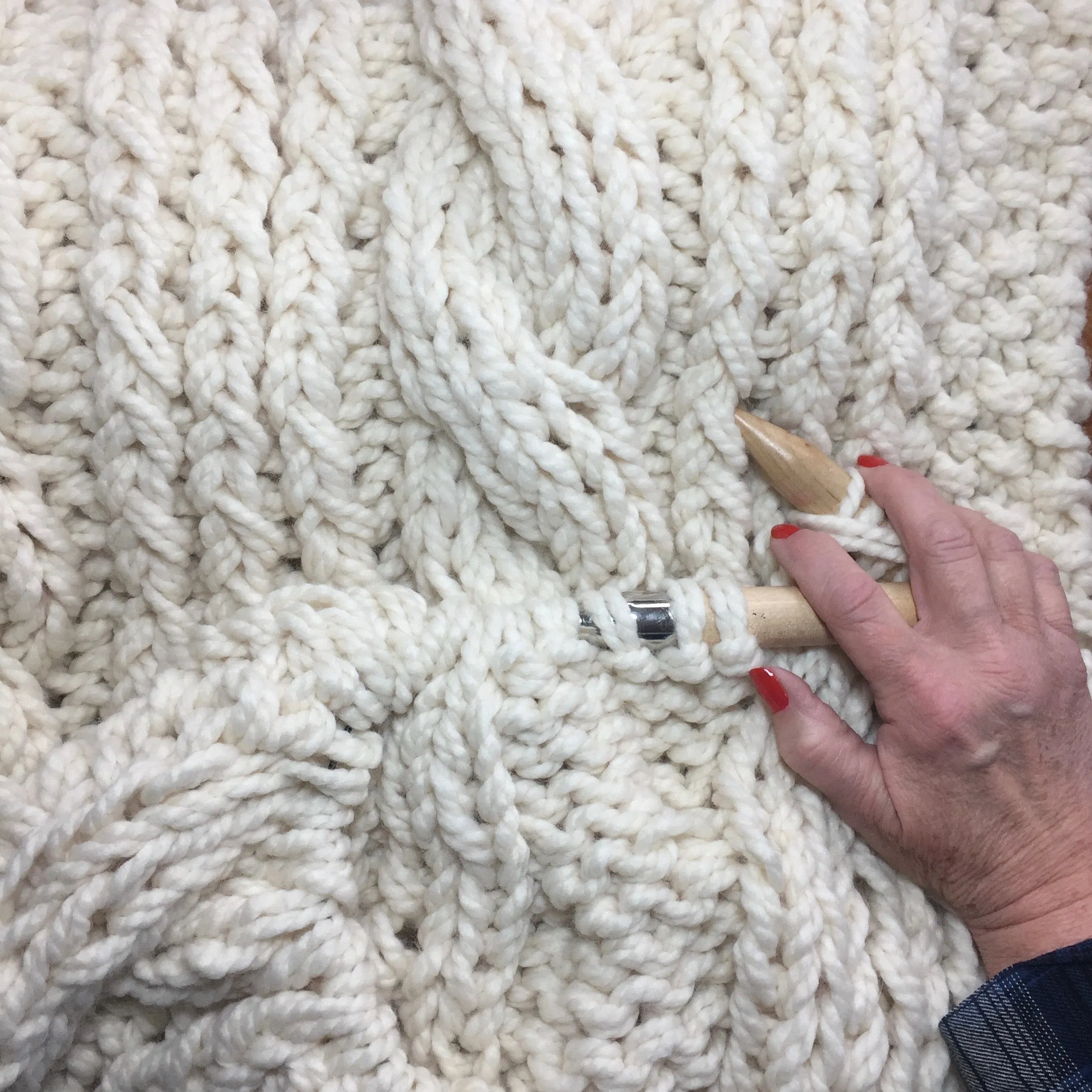 Grace Harbour Cable Knit Blanket Pattern