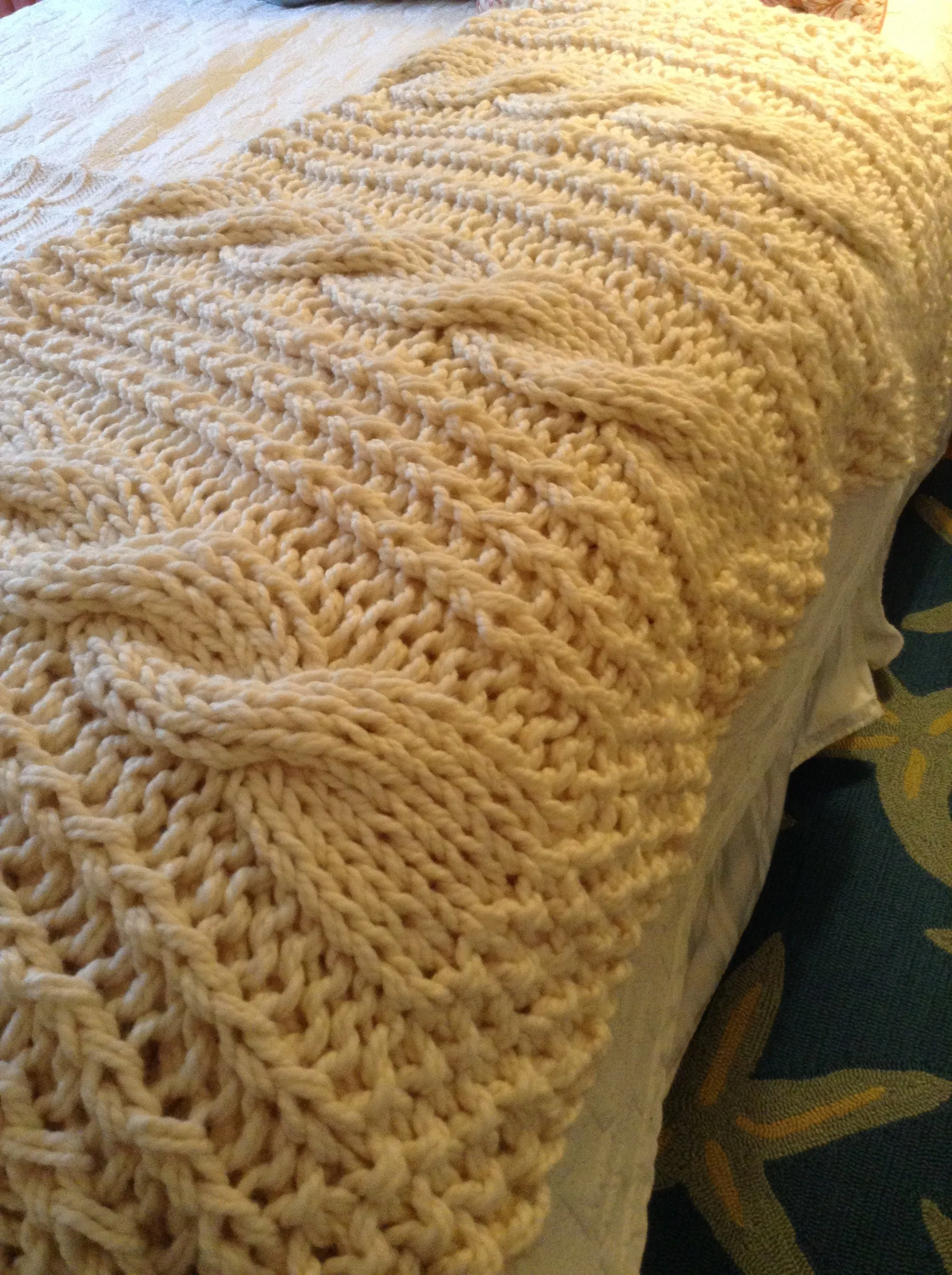 Grace Harbour Cable Knit Blanket Pattern