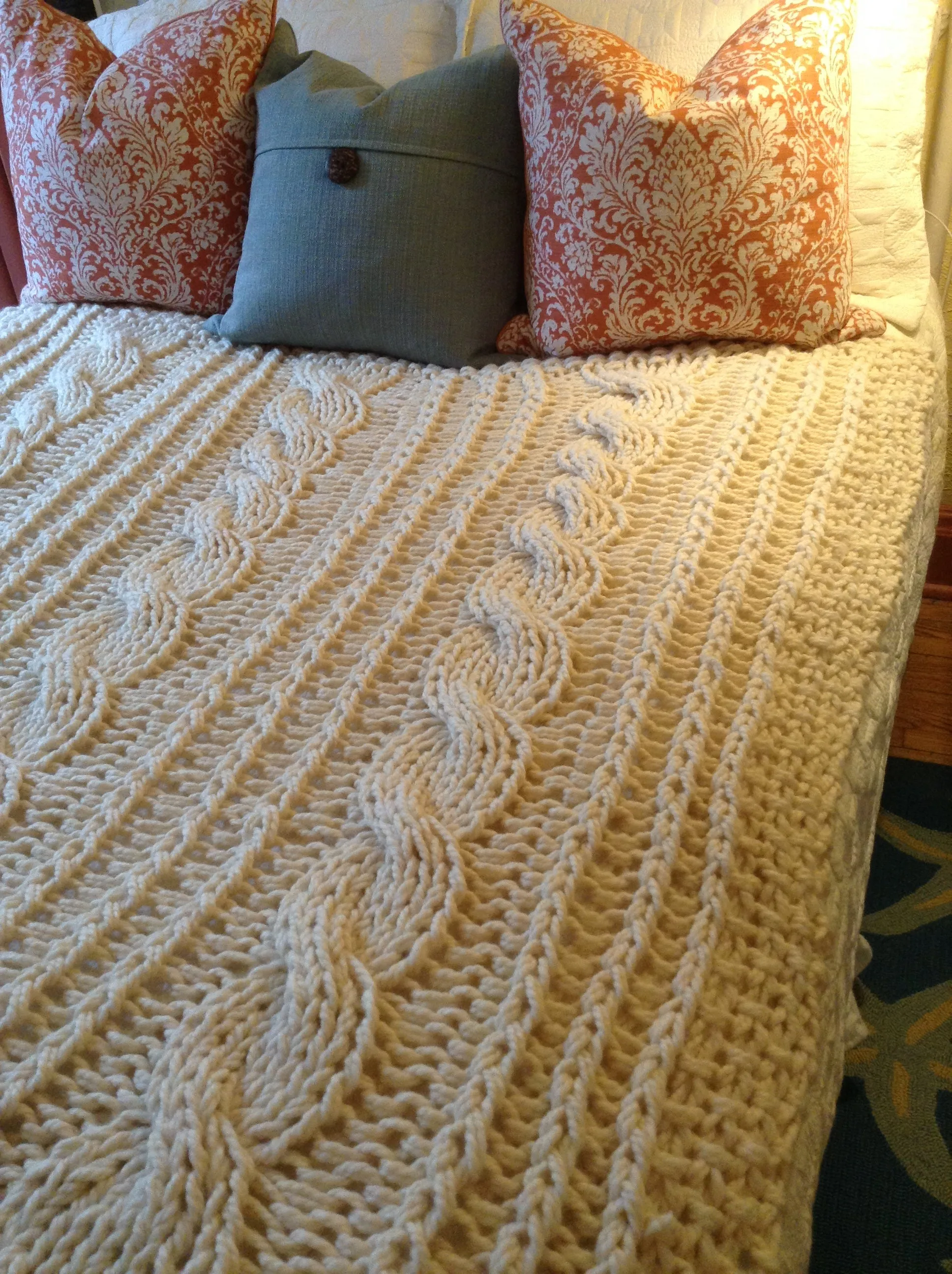 Grace Harbour Cable Knit Blanket Pattern