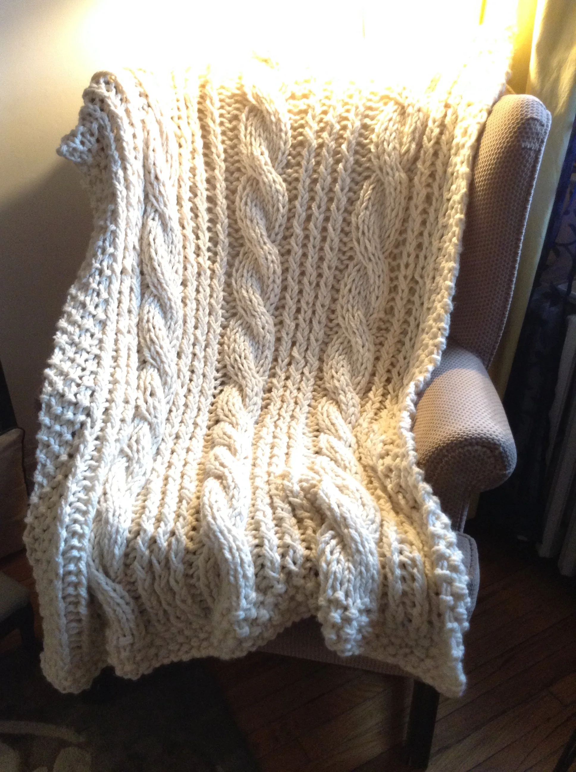 Grace Harbour Cable Knit Blanket Pattern