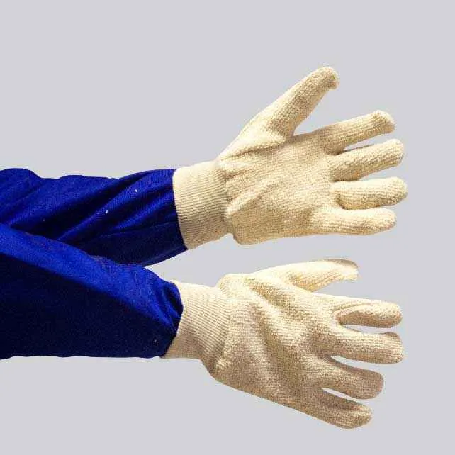 GRANGE TERRY TOWELLING COTTON GLOVE - KNITWRIST