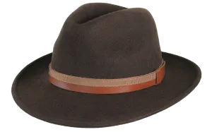 Highland Wool Felt Fedora by Stefeno Hats