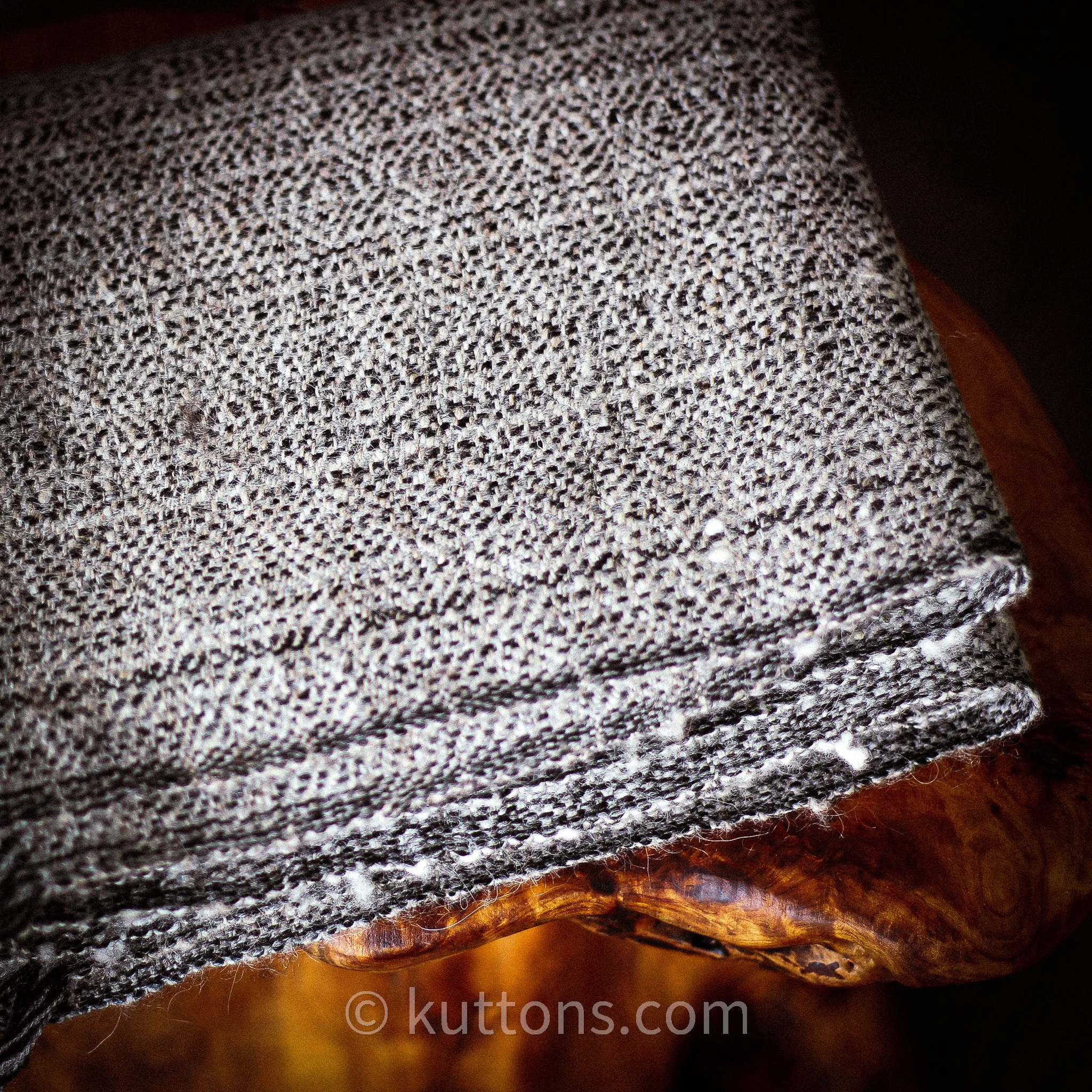 Himalayan Sheep Wool Scarf - Handspun & Handwoven in Ladakh | Black-White, 14.5x67"