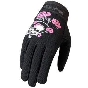 Hot Leathers GVL2005 Skull and Roses Ladies Mechanics Work Gloves