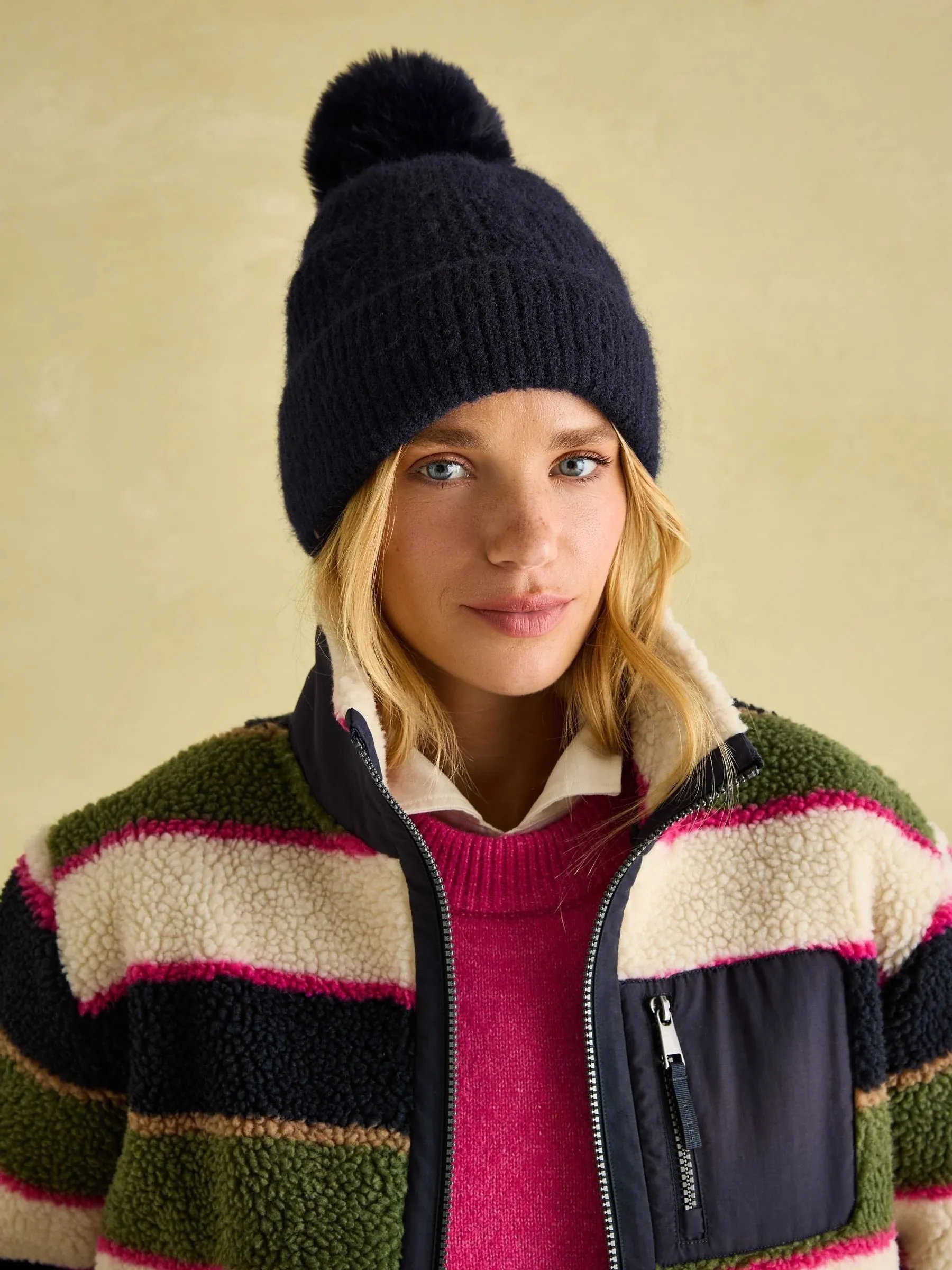 Joules Effie Knitted Bobble Hat