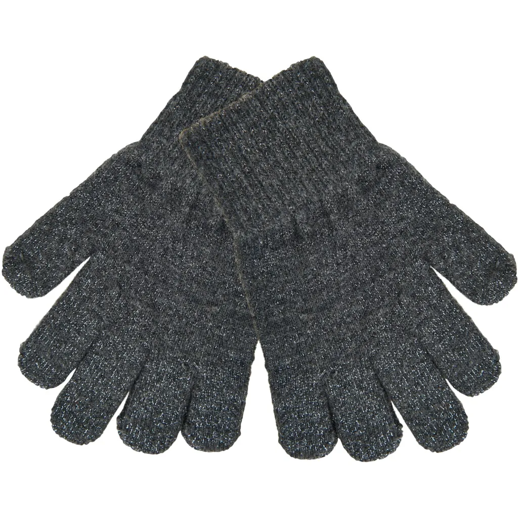 MAGIC Knitted Gloves Glitter - Antrazite