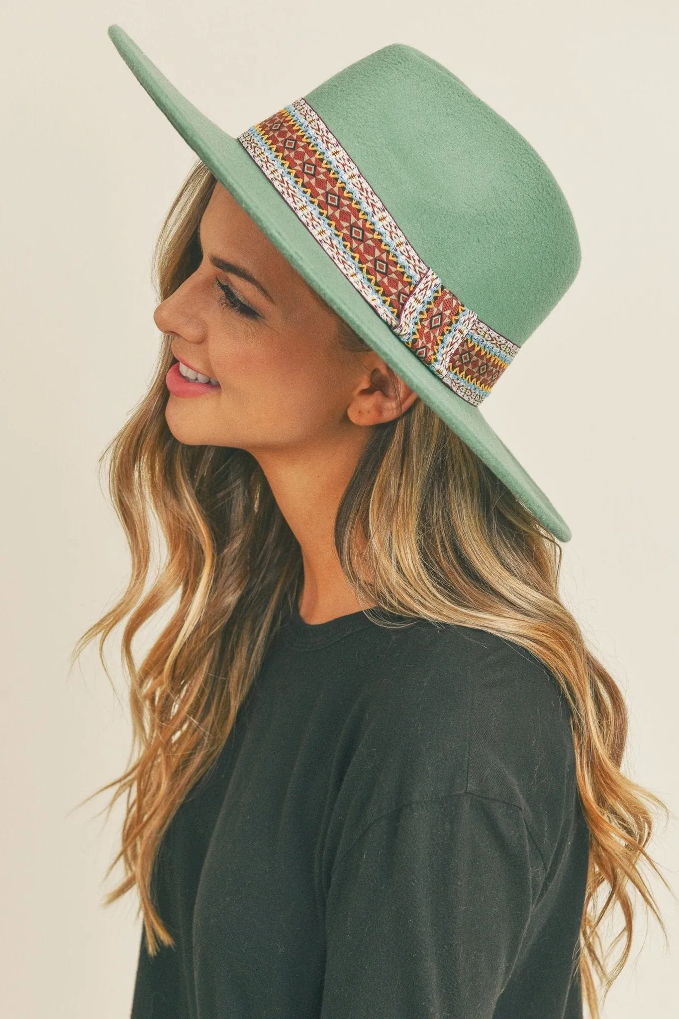 MH0088 Aztec Band Panama Summer Hat