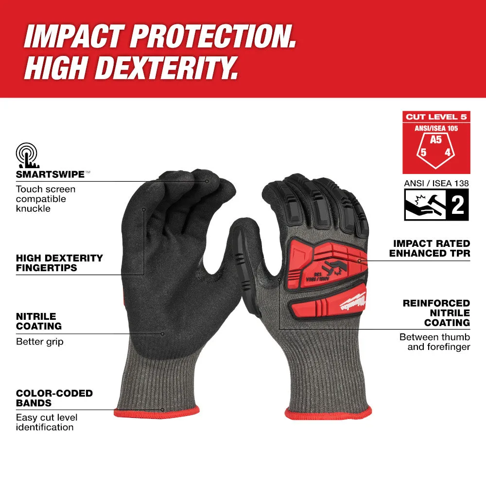 Milwaukee 48-73-8153 Impact Cut 5 Nitrile Dip Glove - XL