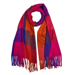 Multicoloured Winter Check Scarf