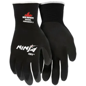 N9699S MCR Safety Ninja Gloves, Small, Nylon, Black, Knit Wrist Cuff