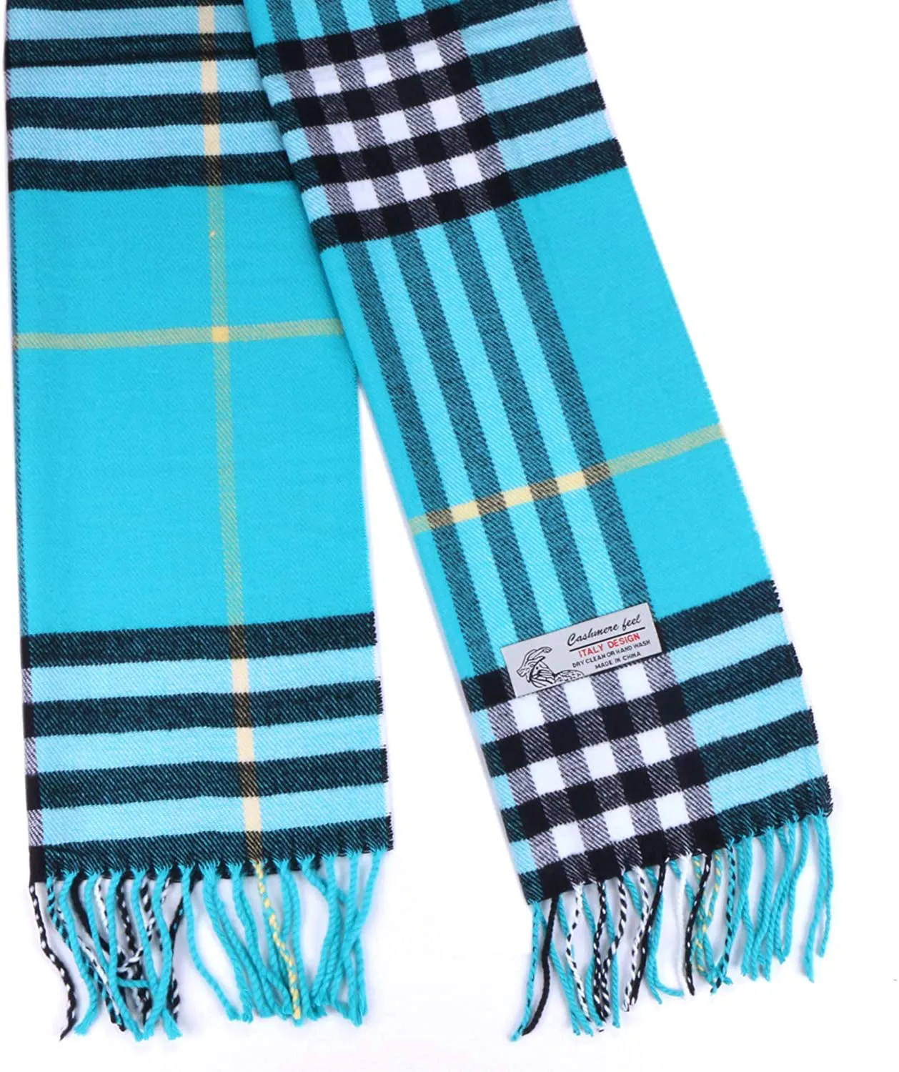 Plaid Cashmere Feel Classic Soft Luxurious Winter Scarf for Men Women