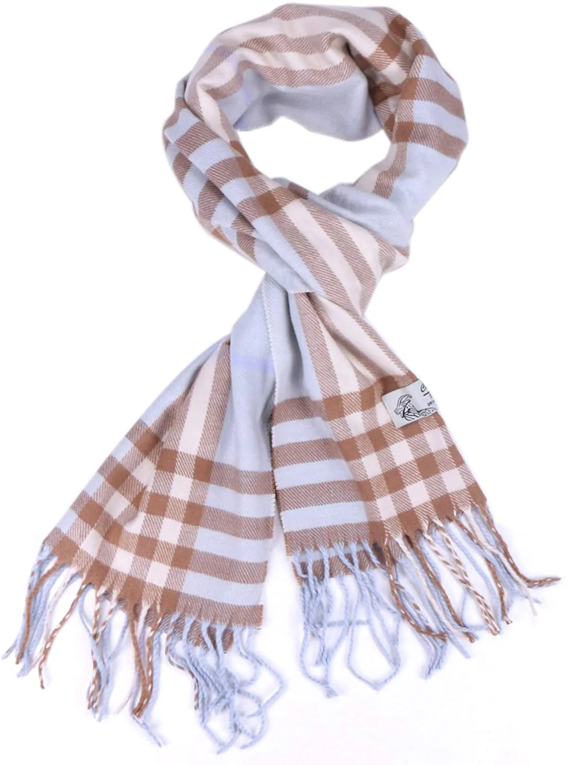 Plaid Cashmere Feel Classic Soft Luxurious Winter Scarf for Men Women