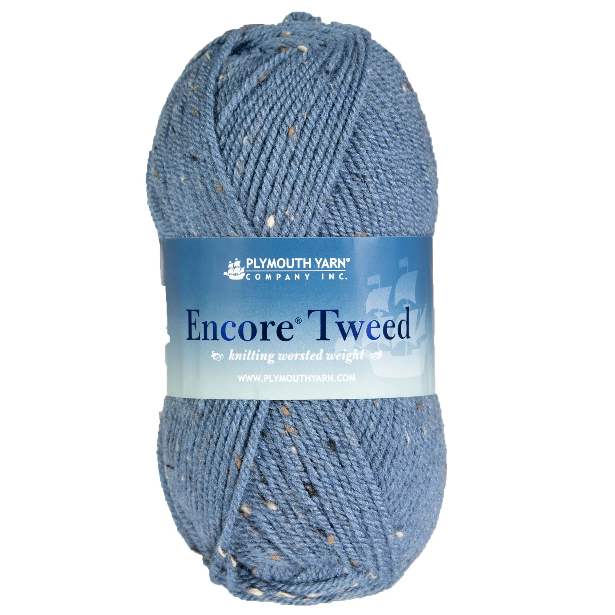 Plymouth Yarn Encore Tweed Yarn - 4108 Denim