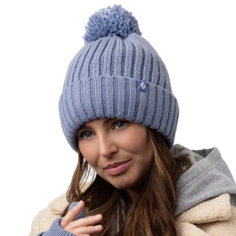 Sockshop Arden Ladies Heat Holders Rib & Pom Hat