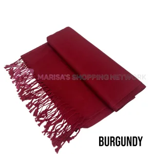 Solid Burgundy Pashmina Scarves