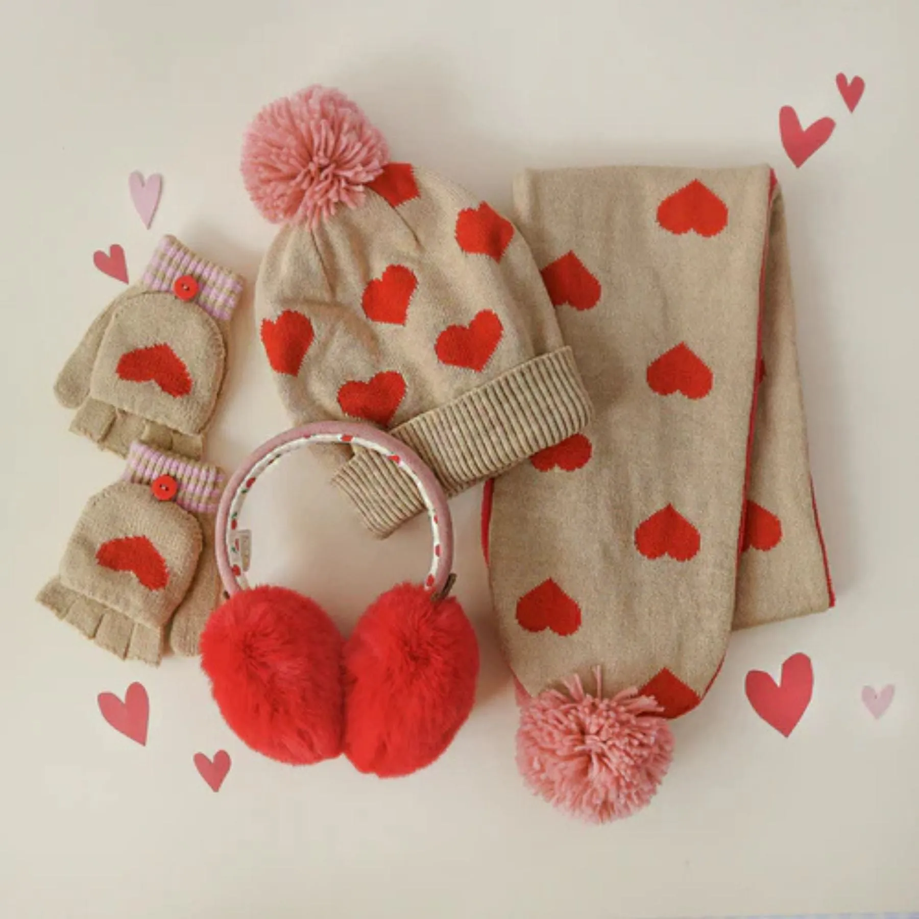 Sweetheart Knitted Gloves