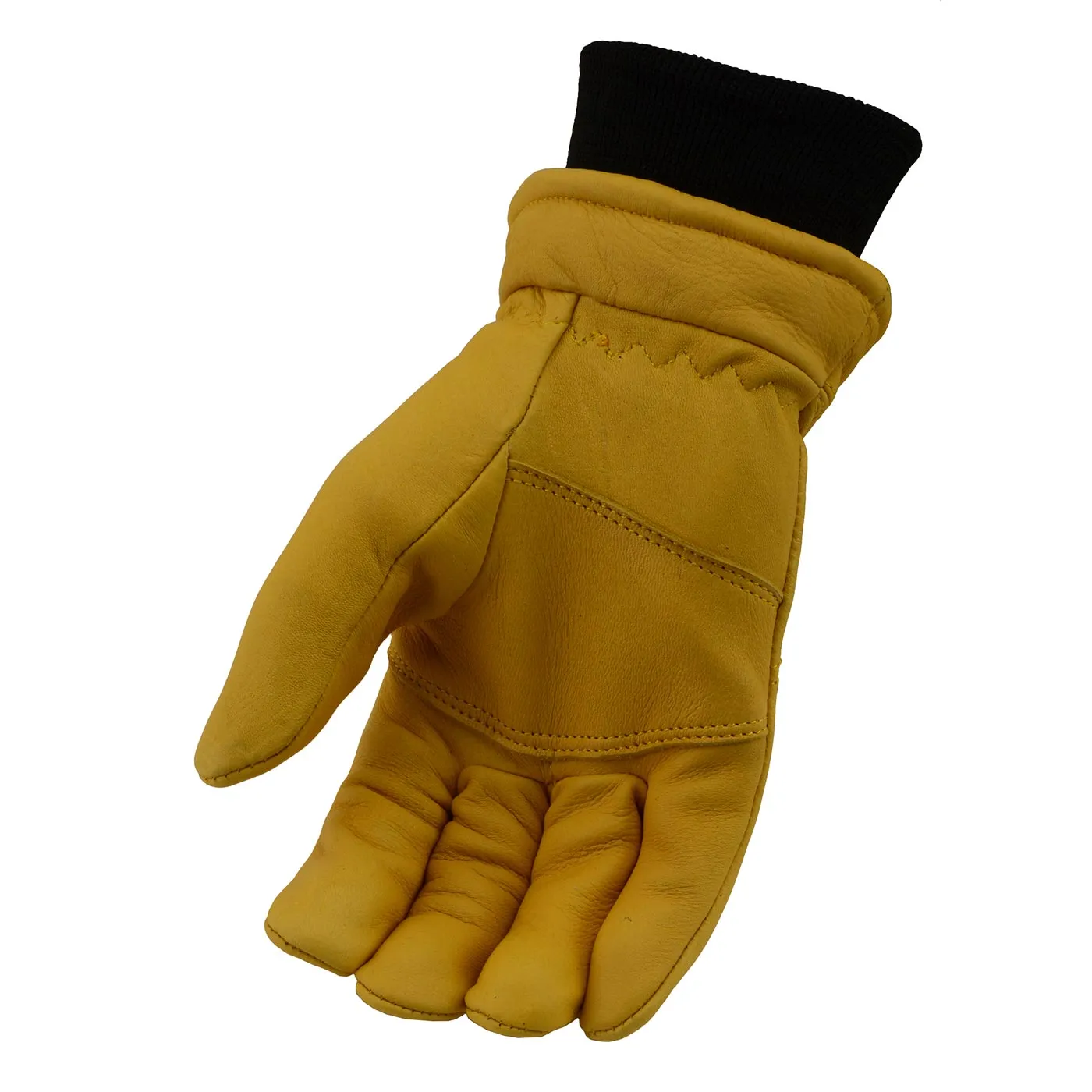 Xelement XG37546 Men's Yellow Full Grain Deerskin Leather Gloves